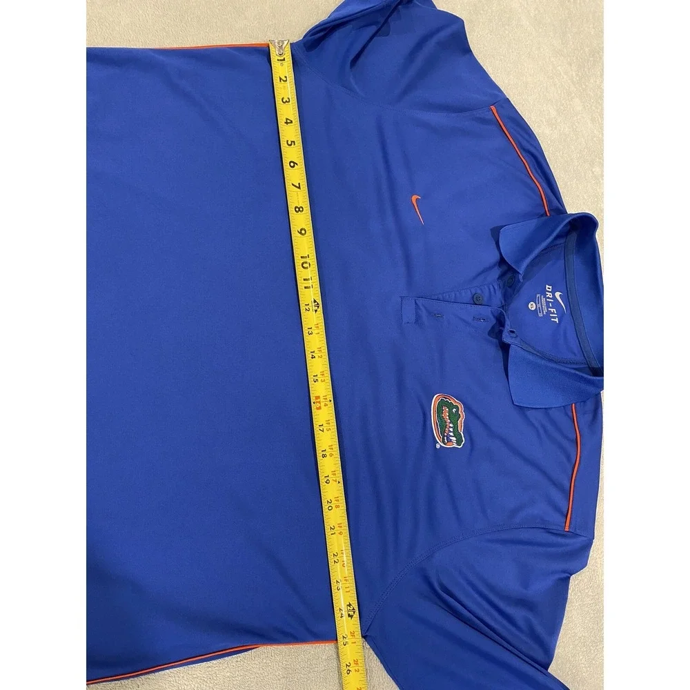 Mens Nike Dri Fit Florida‎ Gators Short Sleeve Golf Polo Shirt Blue XL